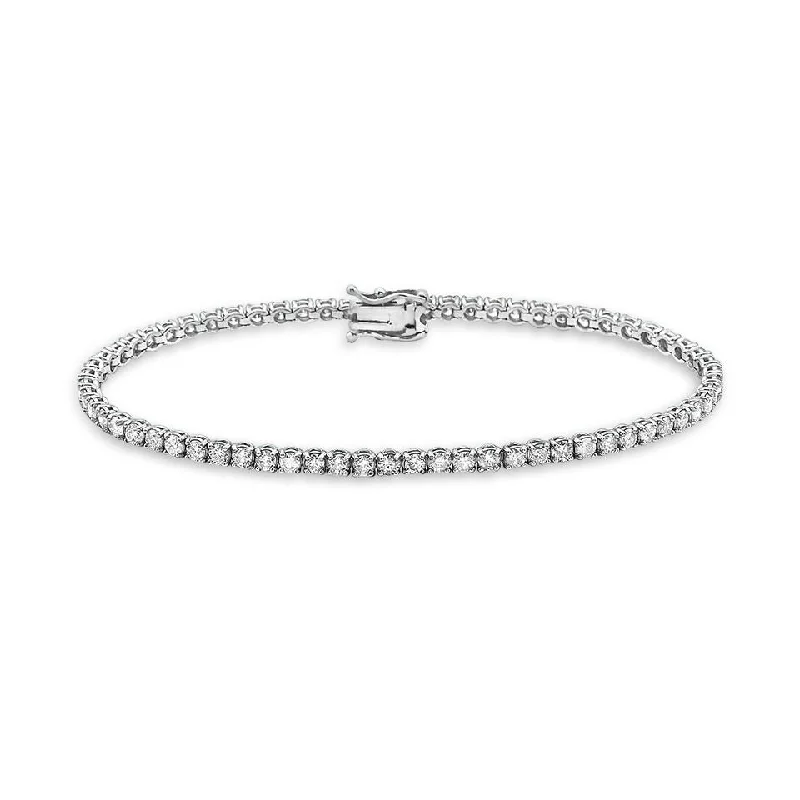 Gold link bracelet-Diamond Tennis Bracelet (2.00 ct.) 1.8 mm 4-Prongs Setting in 14K Gold