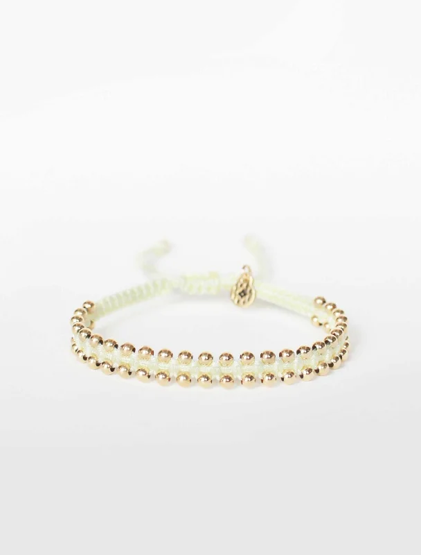 Handmade clay bracelet-18K Gold Ally in Cream