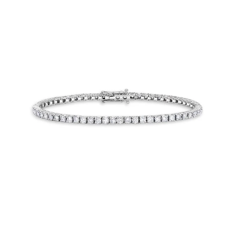 Hexagonal gem bracelet-Diamond Tennis Bracelet (2.00 ct.) 4-Prongs Setting - Made in Italy