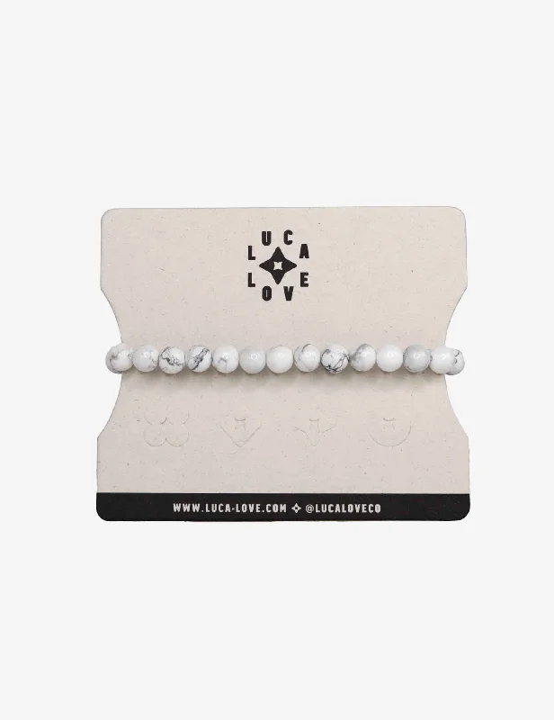 Celtic knot bracelet-Jerico Howlite (6mm)