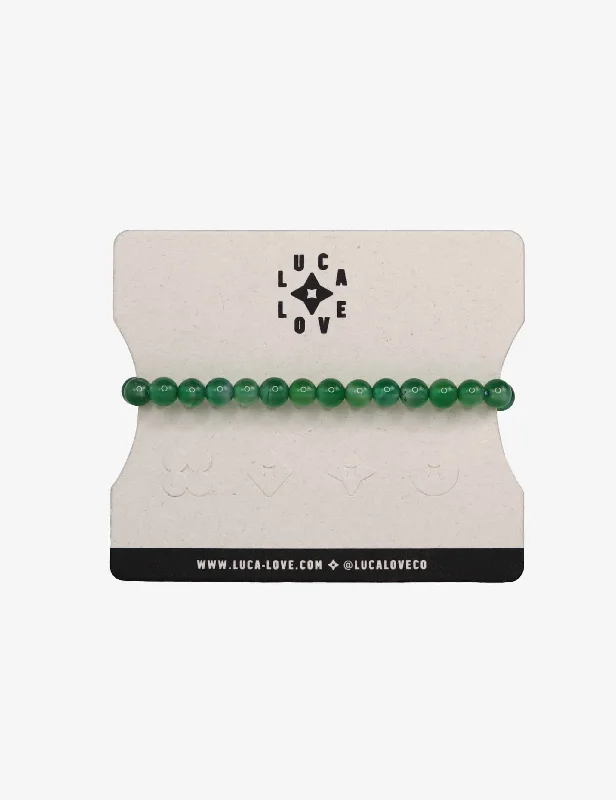 Double layer bracelet-Jerico in Jade (6mm)