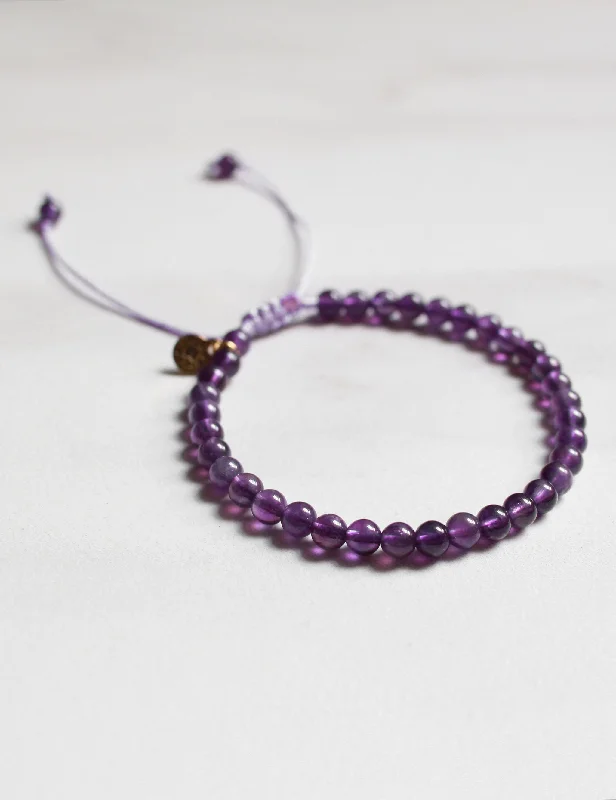 Retro style bracelet-Jerico Amethyst (4mm)