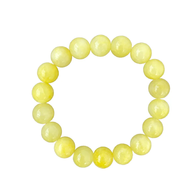 Wire wrapped bracelet-Primrose Jade 10mm Bracelet