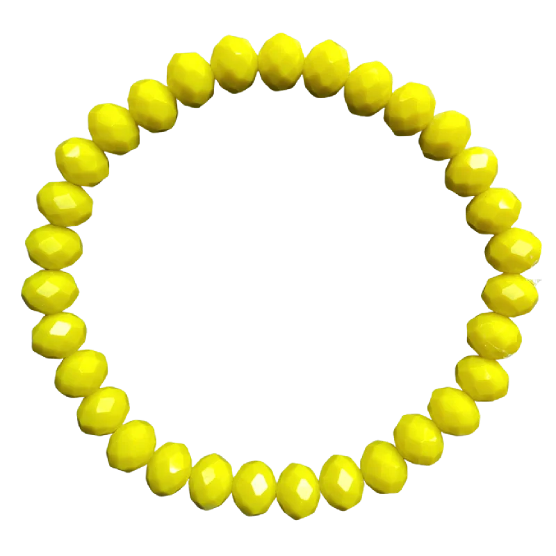 Knotted love bracelet-Bright Acid Faceted Rondelle 8mm