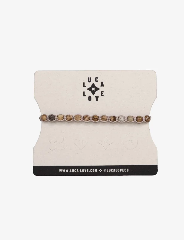 Geometric link bracelet-Paloma Stones in Beige