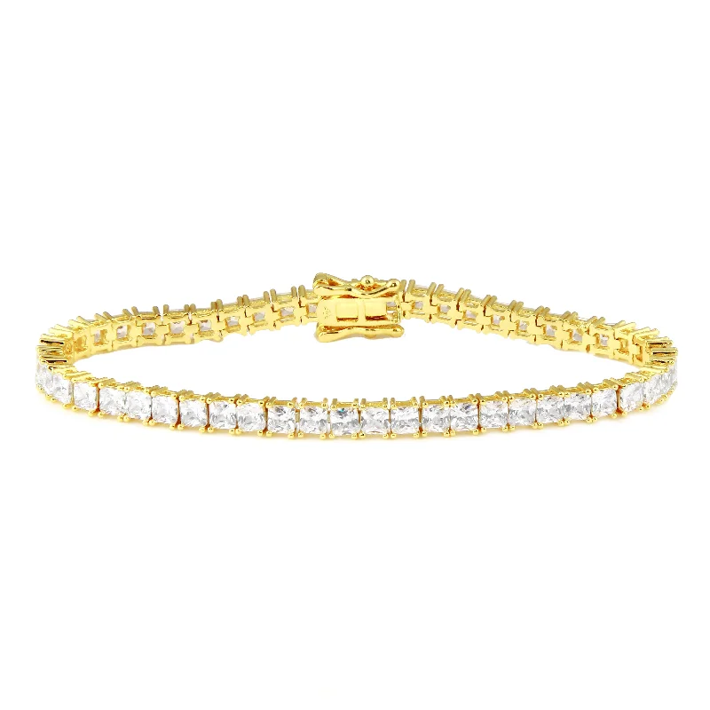 Bamboo style bracelet-Princess Tennis Bracelet