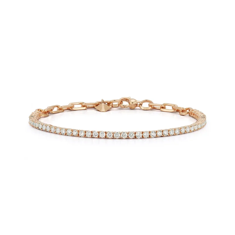 Bamboo style bracelet-WF CLASSIC 18K GOLD AND DIAMOND TENNIS BRACELET