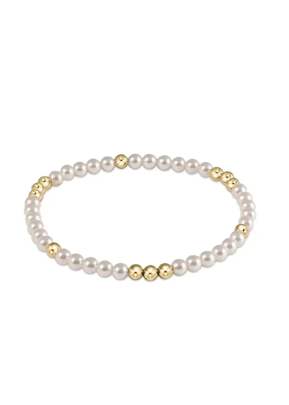 Double heart bracelet-WORTHY BRACELET - PEARL