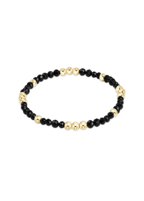 Geometric link bracelet-WORTHY PATTERN BRACELET - FACETED ONYX