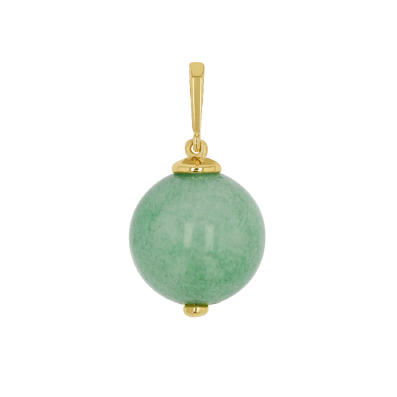 Gold chain necklace-Jade Gumball Charm