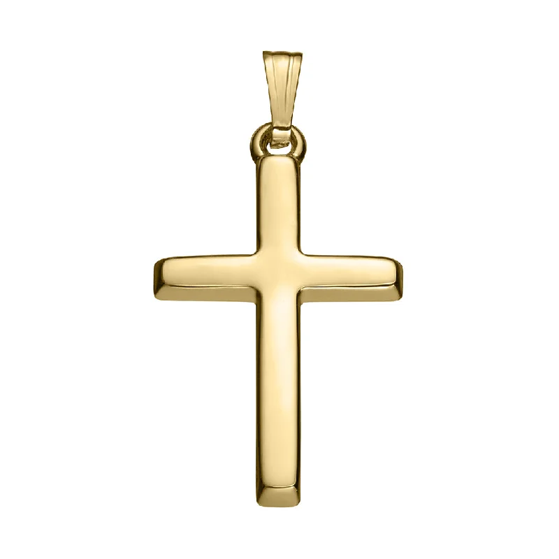 Gold plated necklace-14K Yellow Gold 13x25mm Cross Pendant Necklace