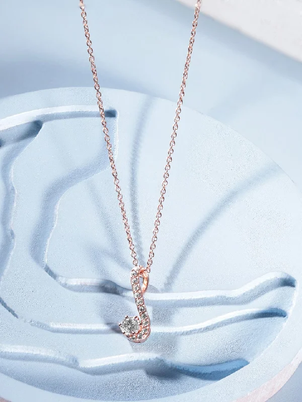 Hexagonal gem necklace-Rubans 925 Silver 18K Rose Gold Minimal Zirconia Pendant Necklace Set