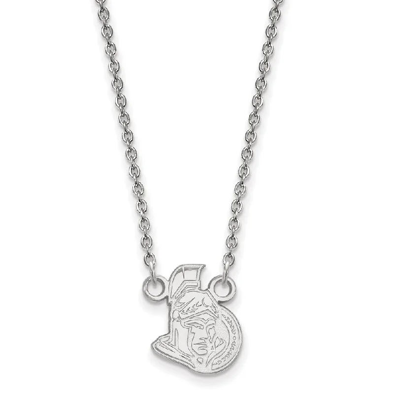 Knotted love necklace-10k White Gold NHL Ottawa Senators Small Necklace, 18 Inch