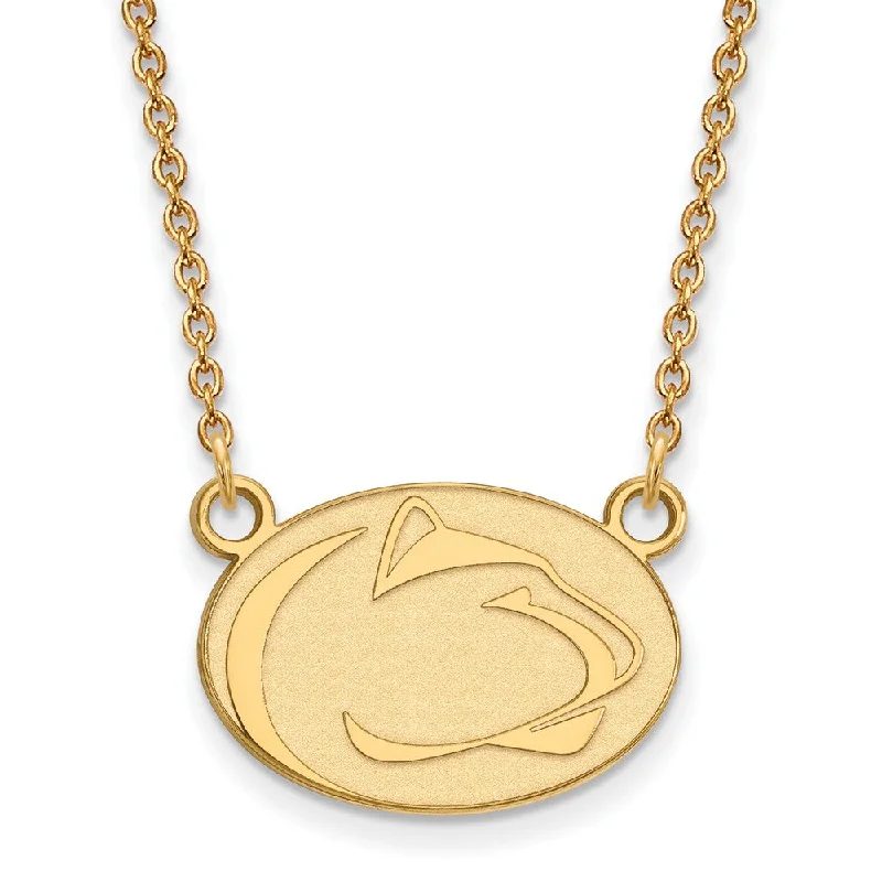 Gold chain necklace-10k Yellow Gold Penn State Small Pendant Necklace