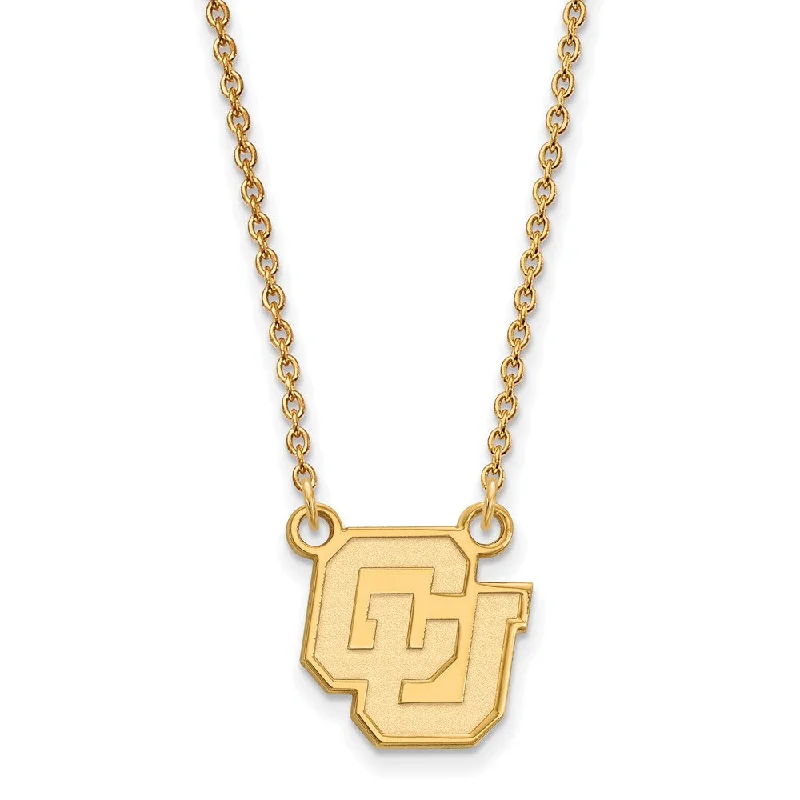 14k Gold Plated Silver U of Colorado Small Pendant Necklace