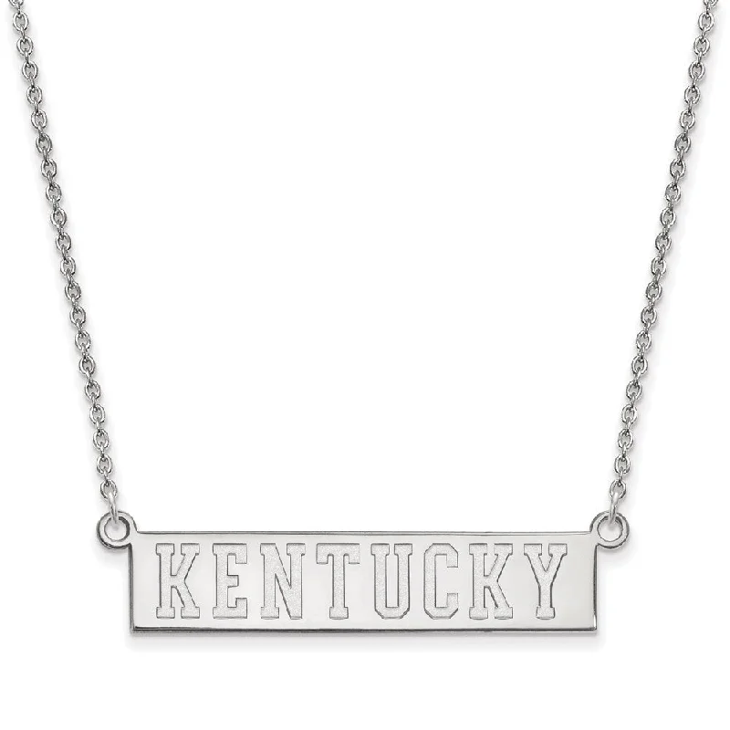 Morganite gem necklace-Sterling Silver U of Kentucky Small Pendant Necklace