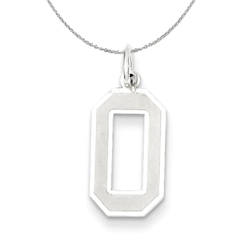 Sterling Silver, Jersey Collection, Medium Number 0 Necklace