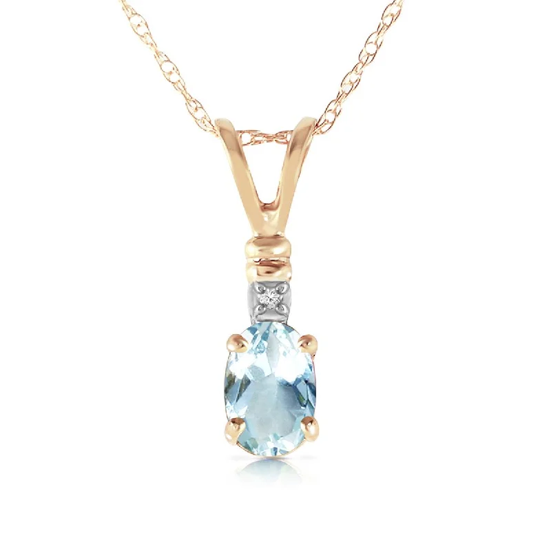 Morganite gem necklace-0.46 Carat 14K Solid Yellow Gold Prettier Than Ever Aquamarine Necklace