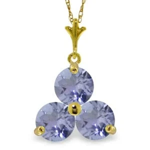 Crystal drop necklace-0.75 Carat 14K Solid Yellow Gold Hue Of Passion Tanzanite Necklace