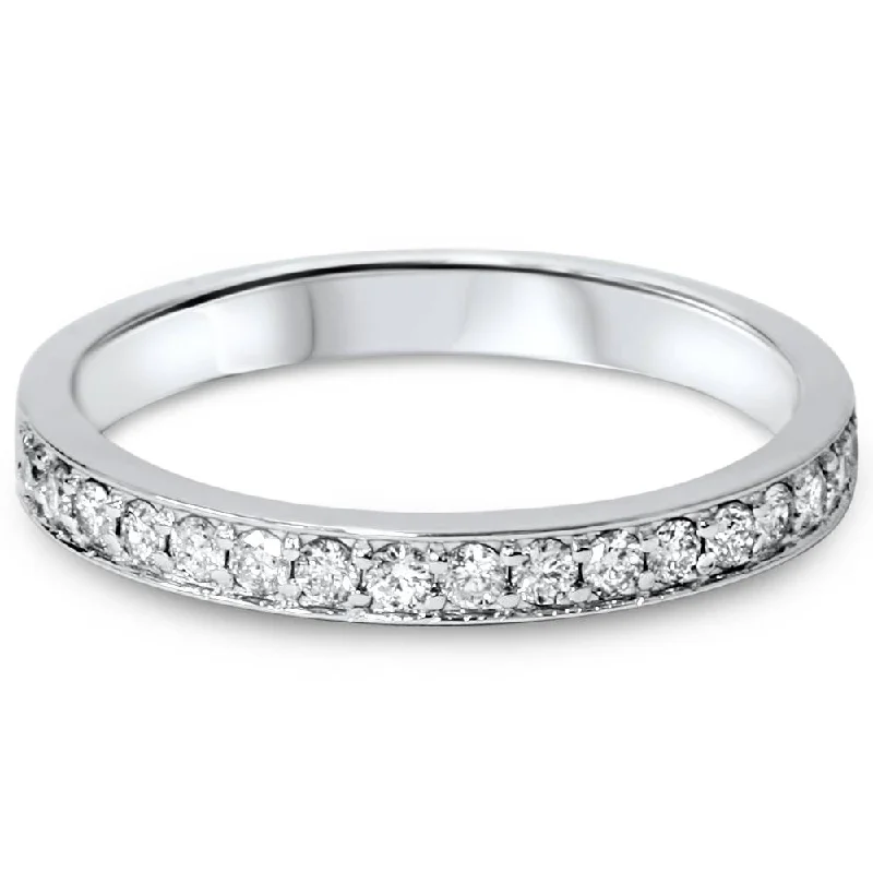 Infinity love ring-1/3ct Stackable Diamond Wedding Ring White Gold