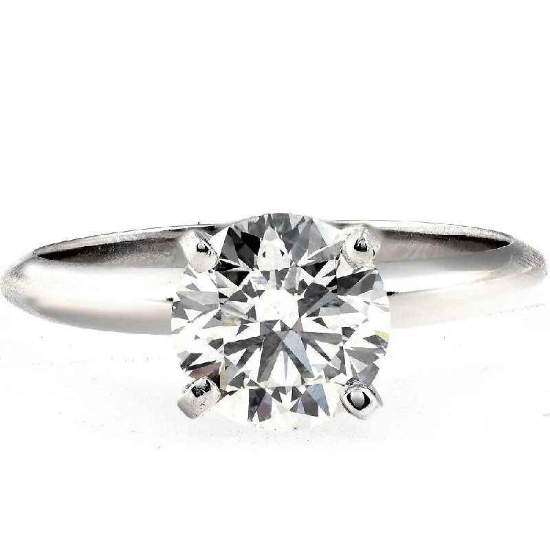 Heart-shaped couple ring-1.55CT Lab Grown Diamond Platinum Solitaire IGI Certified Engagement Ring