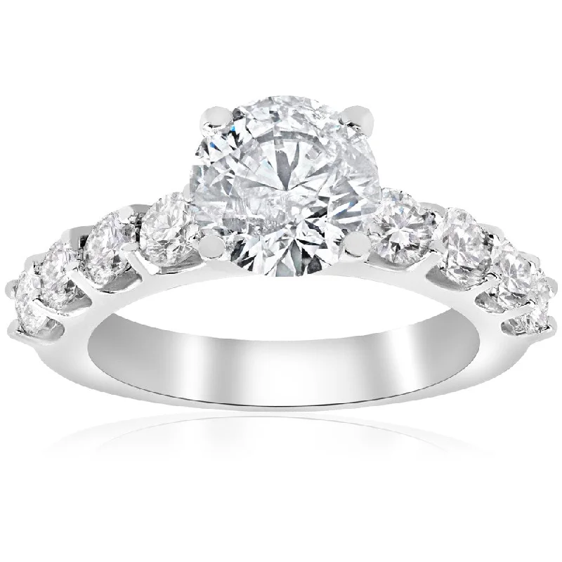 Adjustable moon ring-14k White Gold 3 1/10 ct TDW Diamond Clarity Enhanced Engagement Ring