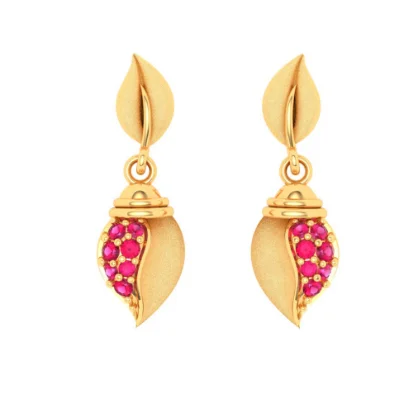 Peridot stone earrings-18k Gold Blush Pink Drop Earrings From Online Exclusive Collection