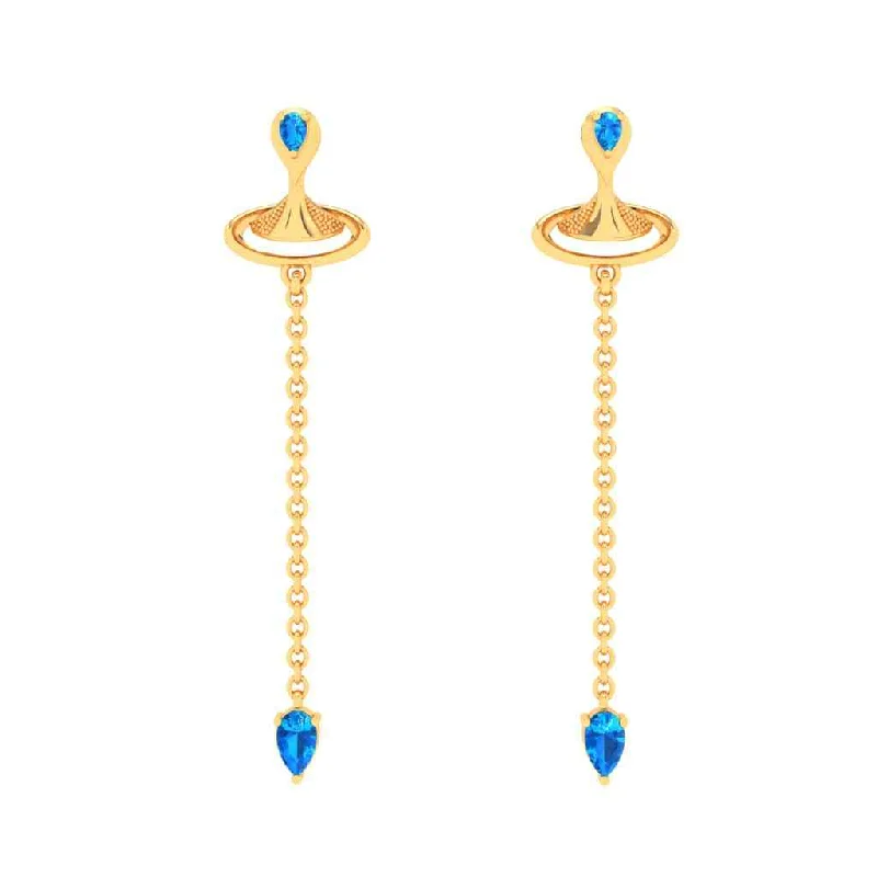 Bamboo style earrings-18k Monsoon Special Dainty Gold Earring Design