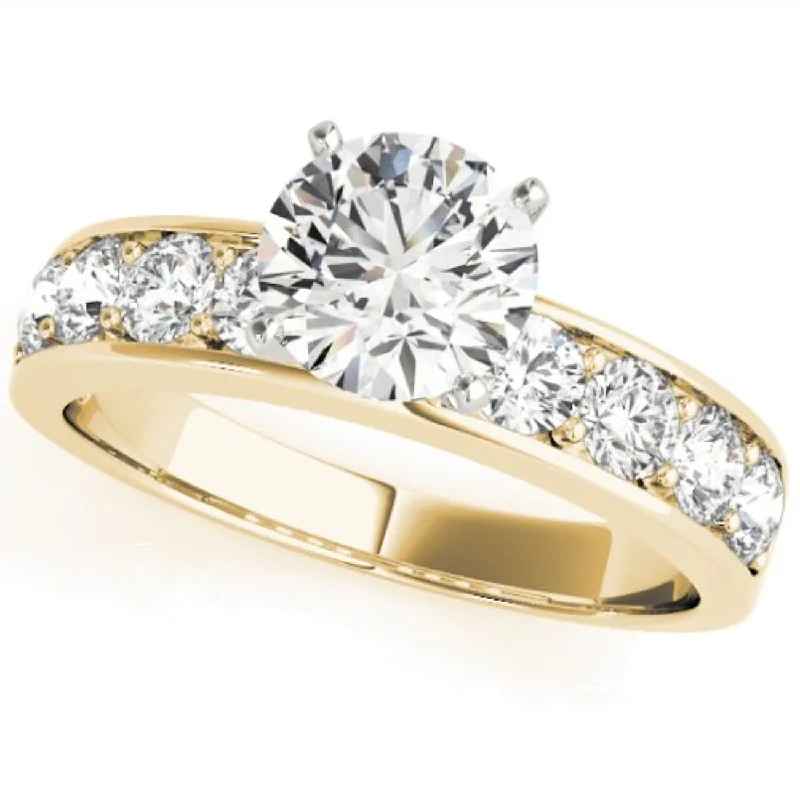 Sterling silver promise ring-2 Ct Round Cut Diamond Engagement Solitaire Ring 14k Yellow Gold