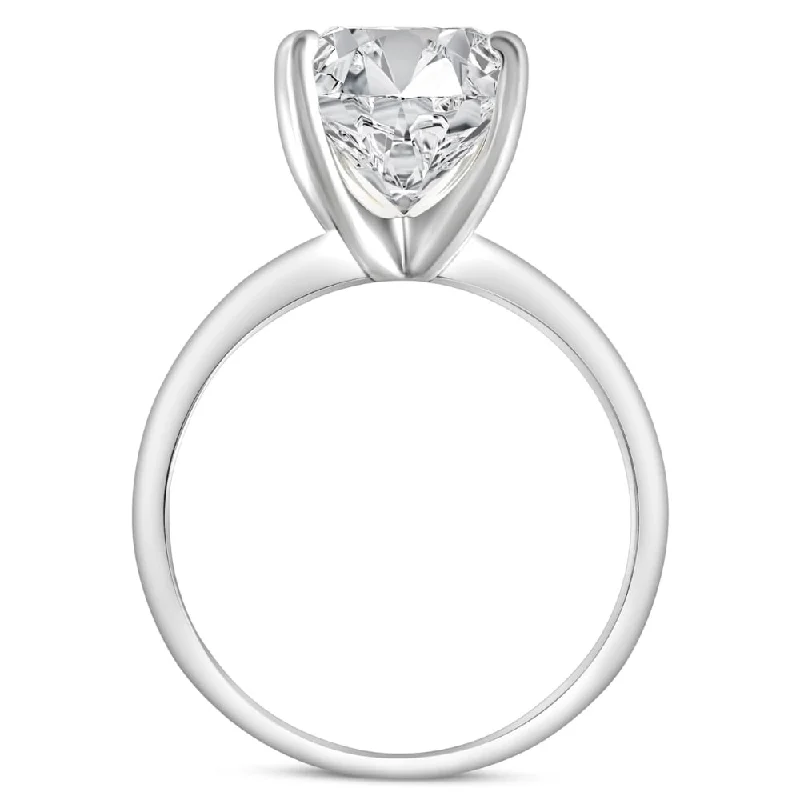 Gothic skull ring-4.39 CT Cushion Diamond GIA Certified Solitaire Engagement Ring White Gold