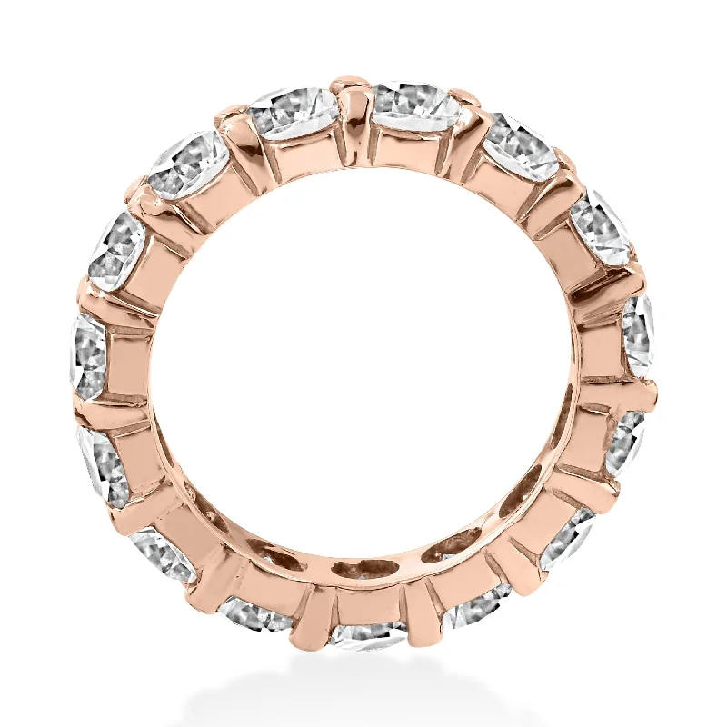 Retro style ring-5 1/2ct Diamond Eternity Ring Rose Gold