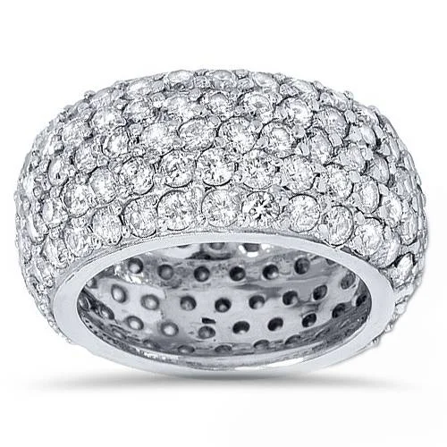 Square diamond ring-5 3/4ct Pave Diamond Eternity Wedding Anniversary Ring