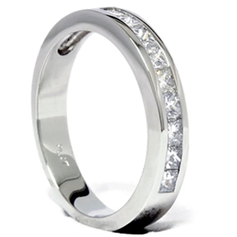 Infinity love ring-950 Platinum 5/8ct Princess Cut Diamond Wedding Ring