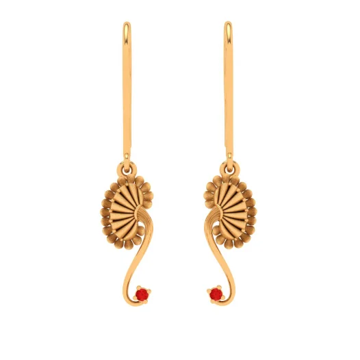 Rose gold dangle earrings-Enrapturing 22 Karat Yellow Gold Pendant