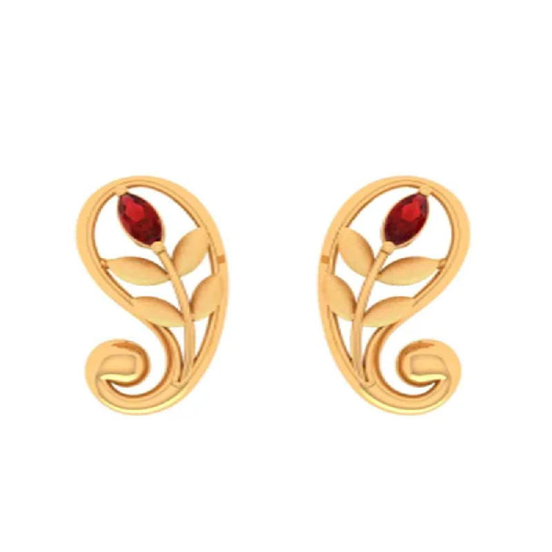 Wave pattern earrings-Gold Earrings With Intricate Craftsmanship