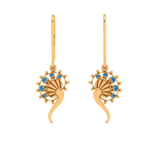 Mixed metal earrings-Mesmerizing Green Stone Studded Gold Jhumka Earring