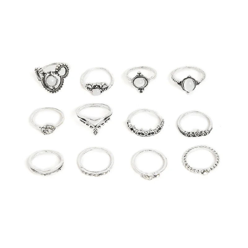 Minimalist stacking ring-Pack Of 12 Designer Ring