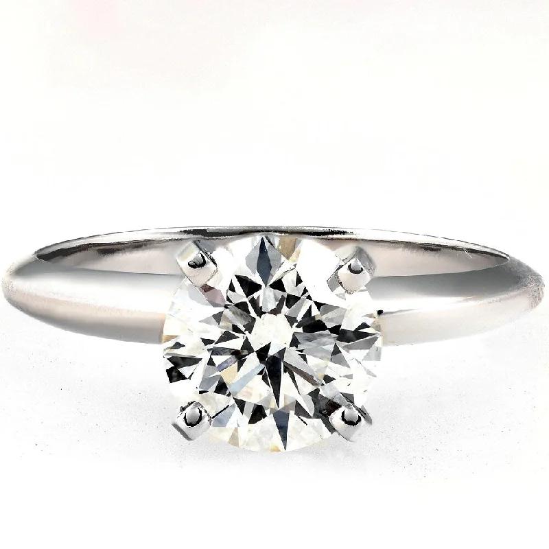 Side stone ring-Platinum 1 5/8ct TDW Lab Grown Diamond Solitaire Engagement Ring