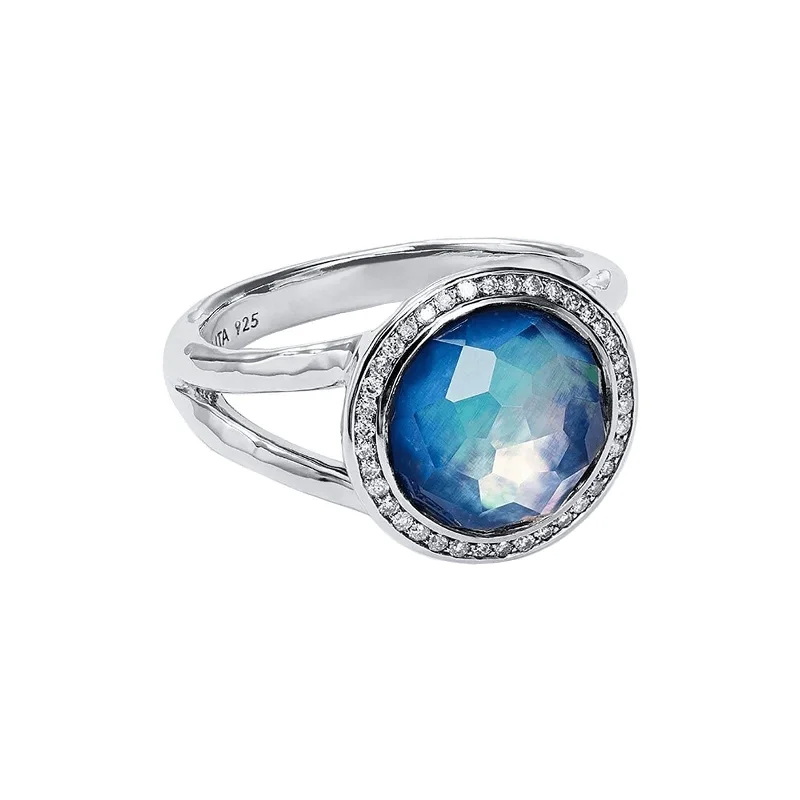 Stackable gem ring-Mini Ring in Eclipse