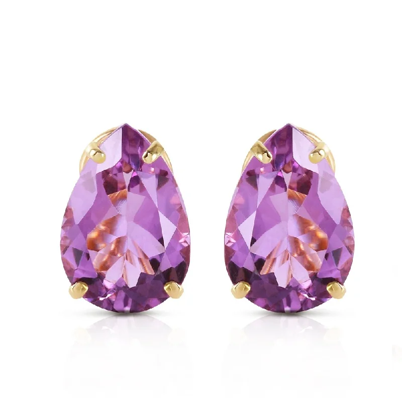 Emerald gemstone earrings-10 CTW 14K Solid Gold Inspiration Amethyst Earrings