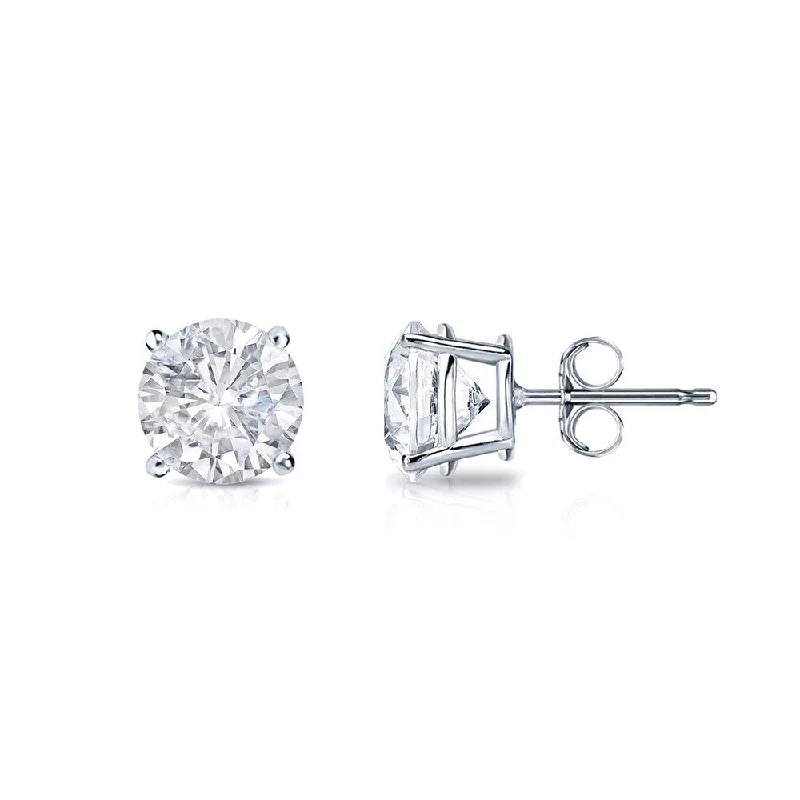 Diamond stud earrings-18k Gold Round 3/4ct TW Clarity Enhanced Diamond Stud Earrings