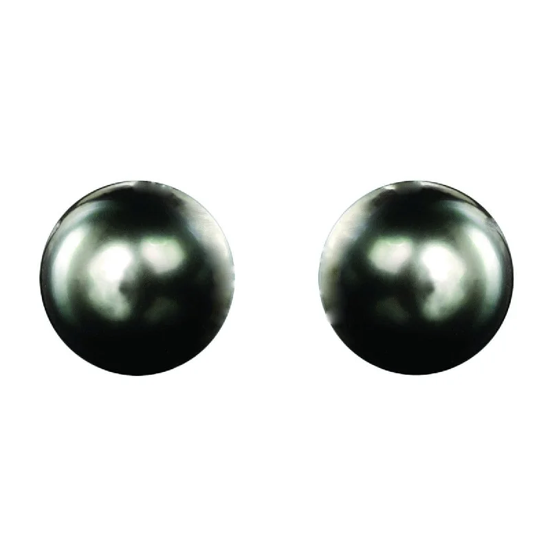 Elegant halo earrings-Tahitian Pearl Stud Earrings