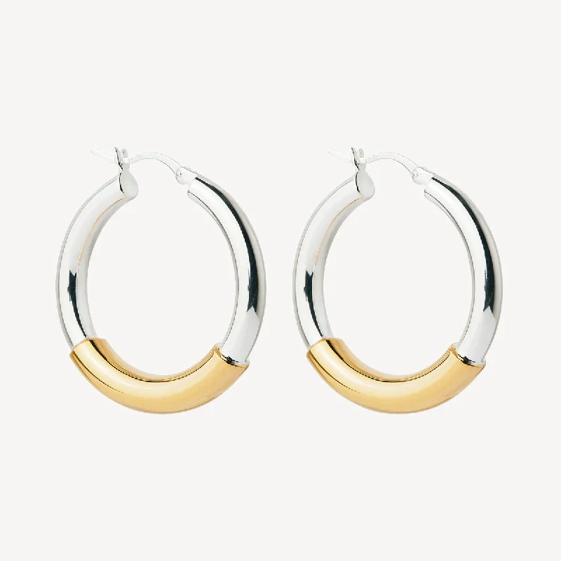 Vintage pearl earrings-Amalfi Hoop Earrings