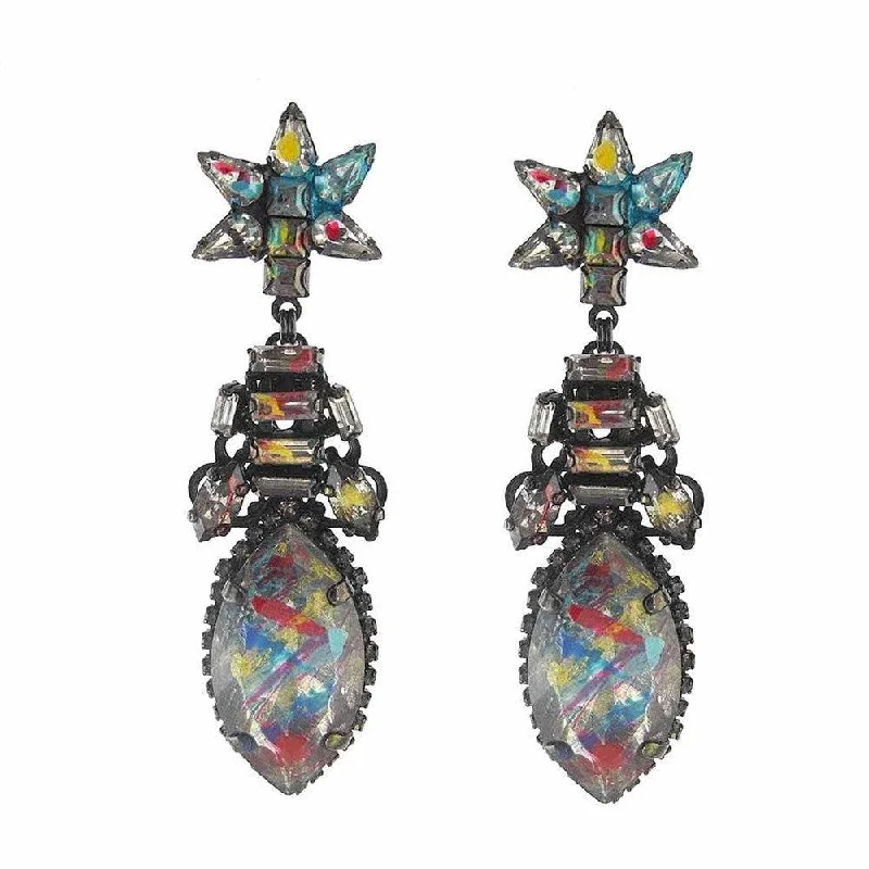 Amethyst drop earrings-Erdem Collaboration Earrings