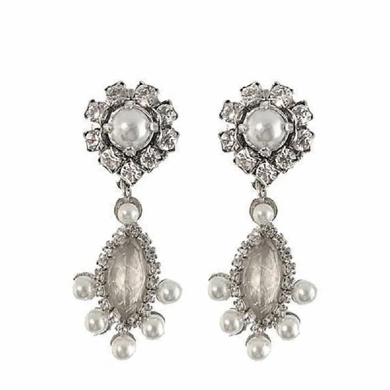 Vintage pearl drop earrings-I Do Earrings