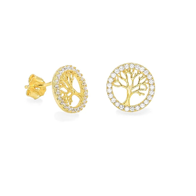 Sunburst design earrings-STEW-186